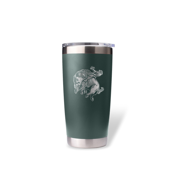 20oz Bucking Bison Tumbler-Hunter Green